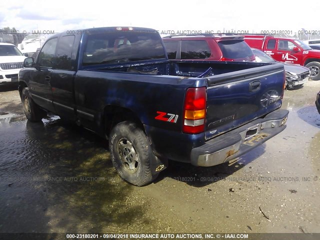 2GCEK19V7X1287632 - 1999 CHEVROLET SILVERADO K1500 BLUE photo 3