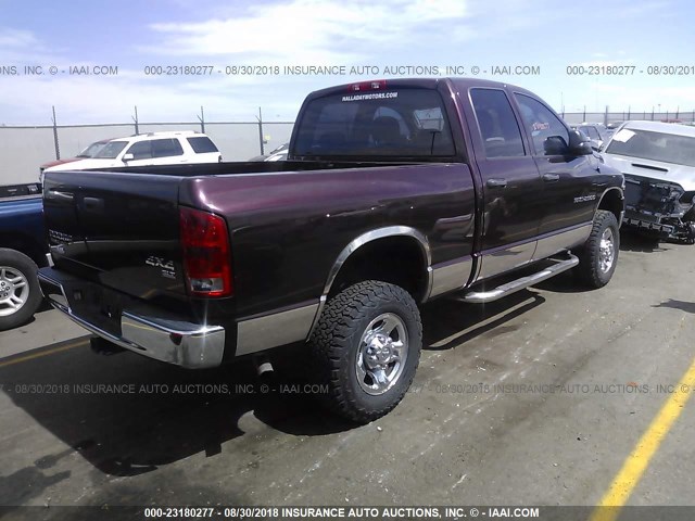 3D7KU28D14G159505 - 2004 DODGE RAM 2500 ST/SLT 勃艮第红 照片 4