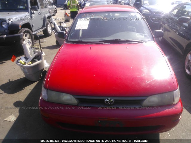2T1AE09B8RC064719 - 1994 TOYOTA COROLLA LE/DX წითელი ფოტო 6