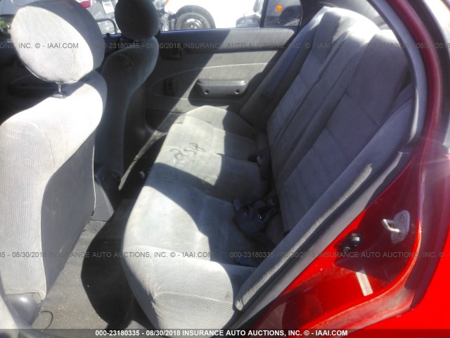 2T1AE09B8RC064719 - 1994 TOYOTA COROLLA LE/DX წითელი ფოტო 8