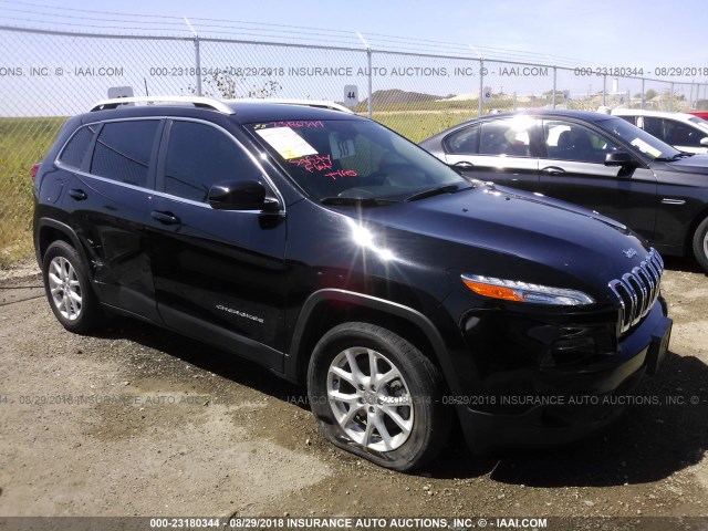 1C4PJLCBXHW586788 - 2017 JEEP CHEROKEE LATITUDE BLACK photo 1