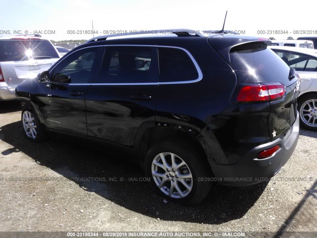 1C4PJLCBXHW586788 - 2017 JEEP CHEROKEE LATITUDE BLACK photo 3