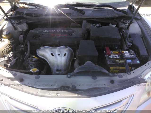 JTNBE46K073092631 - 2007 TOYOTA CAMRY NEW GENERAT CE/LE/XLE/SE SILVER photo 10
