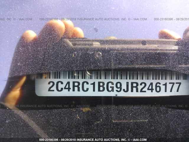 2C4RC1BG9JR246177 - 2018 CHRYSLER PACIFICA TOURING L შავი ფოტო 9