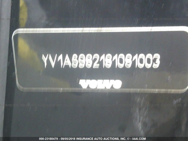 YV1AS982181081003 - 2008 VOLVO S80 3.2 BLACK photo 9