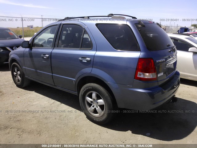 KNDJD733X65515431 - 2006 KIA SORENTO EX/LX BLUE photo 3