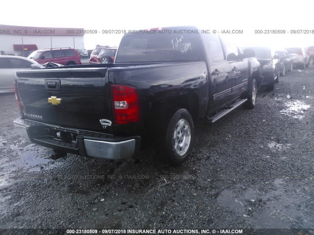 3GCPCSE08CG244229 - 2012 CHEVROLET SILVERADO C1500 LT BLACK photo 4