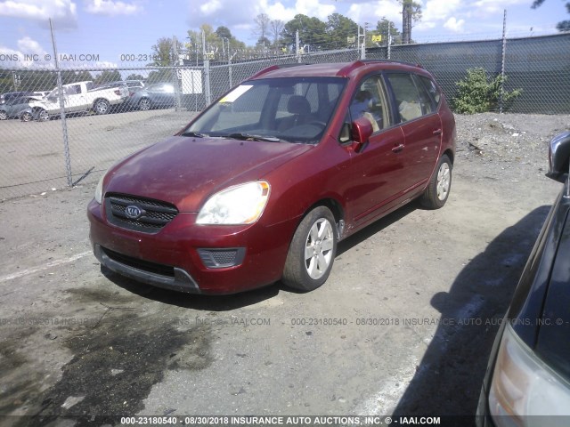 KNAFG525577047129 - 2007 KIA RONDO LX/EX RED photo 2