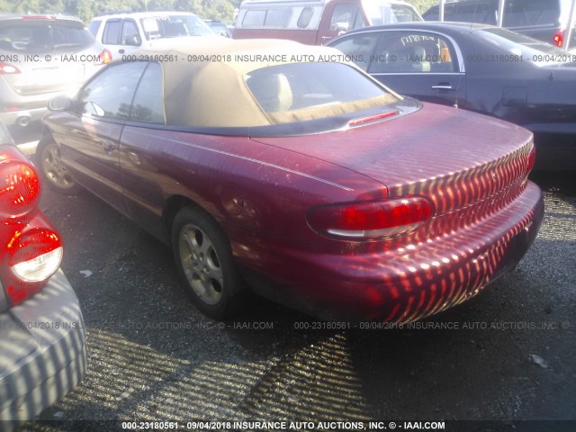 3C3EL55H3WT299959 - 1998 CHRYSLER SEBRING JXI BURGUNDY photo 3