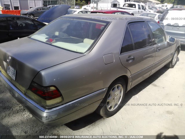 WDBGA33E1SA275442 - 1995 MERCEDES-BENZ S 320 BROWN photo 4