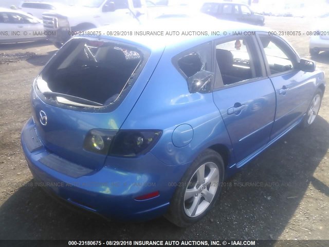 JM1BK143X51270321 - 2005 MAZDA 3 HATCHBACK BLUE photo 4