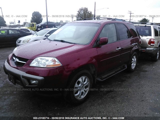 2HNYD18823H509346 - 2003 ACURA MDX TOURING RED photo 2