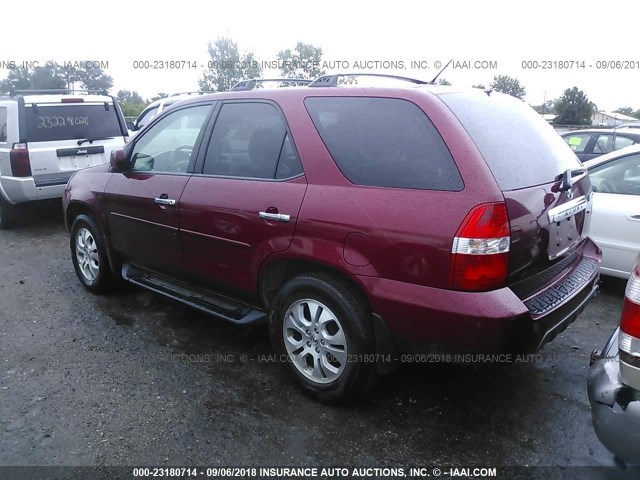2HNYD18823H509346 - 2003 ACURA MDX TOURING RED photo 3