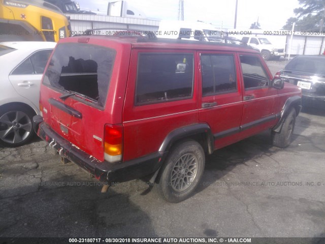 1J4FT78S4VL522162 - 1997 JEEP CHEROKEE COUNTRY RED photo 4