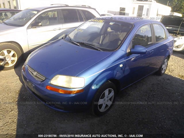 KL1TD56626B666551 - 2006 CHEVROLET AVEO LS BLUE photo 2