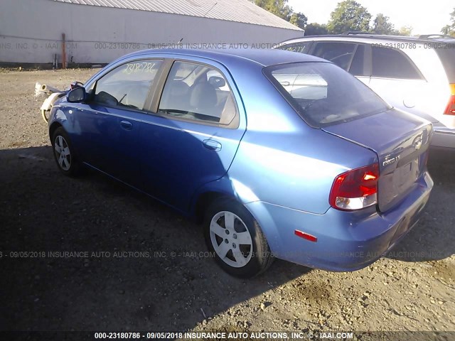 KL1TD56626B666551 - 2006 CHEVROLET AVEO LS BLUE photo 3
