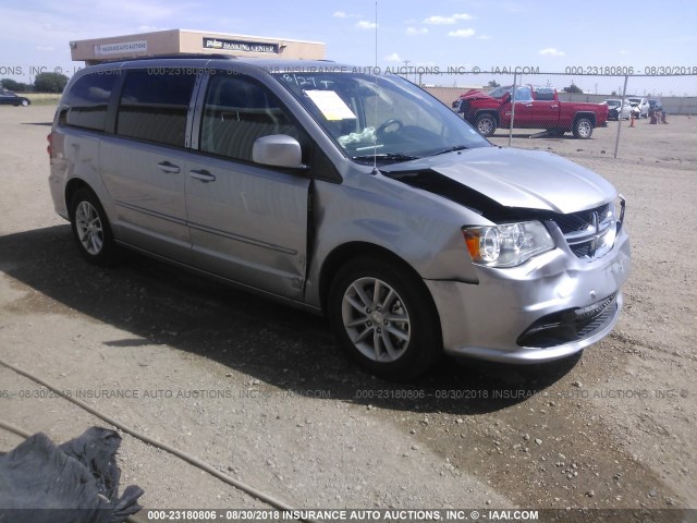 2C4RDGCG5GR178953 - 2016 DODGE GRAND CARAVAN SXT SILVER photo 1