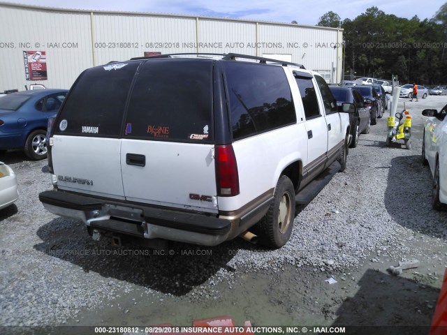 3GKEC16R1XG540914 - 1999 GMC SUBURBAN C1500 WHITE photo 4