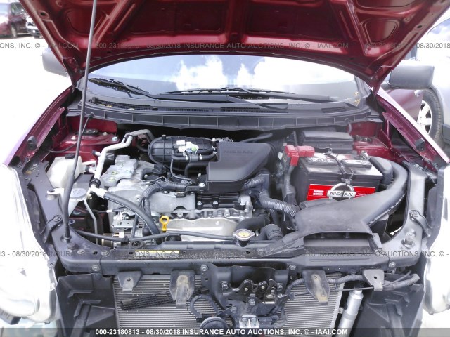 JN8AS5MT5CW273523 - 2012 NISSAN ROGUE S/SV RED photo 10