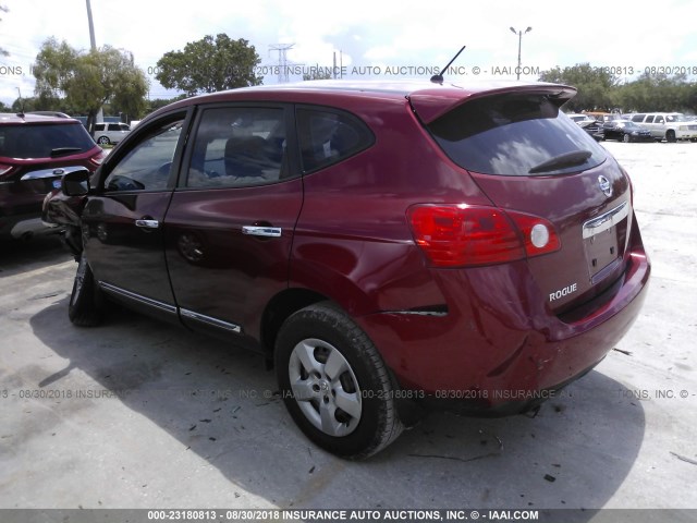 JN8AS5MT5CW273523 - 2012 NISSAN ROGUE S/SV RED photo 3