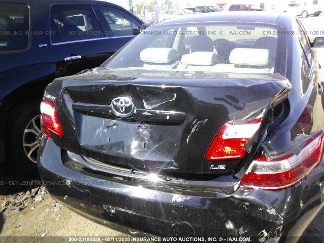 4T1BE46K87U649621 - 2007 TOYOTA CAMRY NEW GENERAT CE/LE/XLE/SE BLACK photo 6