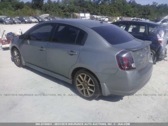 3N1CB61E17L694007 - 2007 NISSAN SENTRA SE-R SPEC V SILVER photo 3