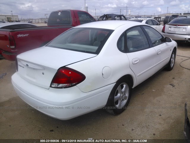 1FAFP55S82A190386 - 2002 FORD TAURUS SES WHITE photo 4