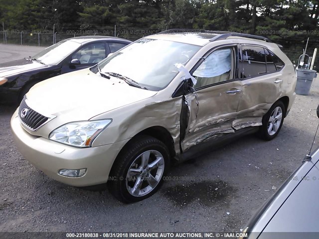 2T2GK31UX9C069157 - 2009 LEXUS RX 350 GOLD photo 2