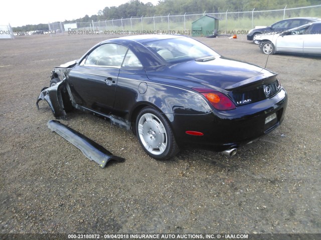 JTHFN48Y330043151 - 2003 LEXUS SC 430 BLACK photo 3