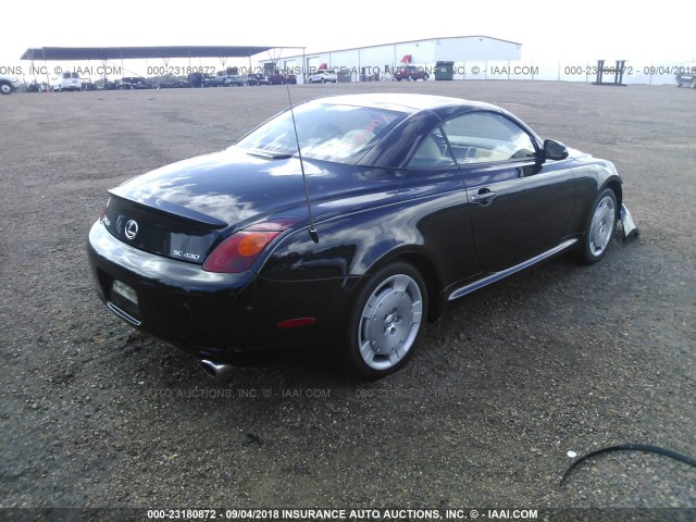 JTHFN48Y330043151 - 2003 LEXUS SC 430 BLACK photo 4