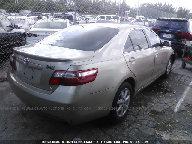 4T1BE46K09U868298 - 2009 TOYOTA CAMRY SE/LE/XLE BEIGE photo 4