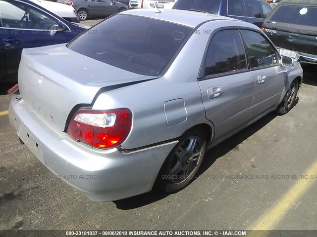 JF1GD29693G513559 - 2003 SUBARU IMPREZA WRX SILVER photo 4