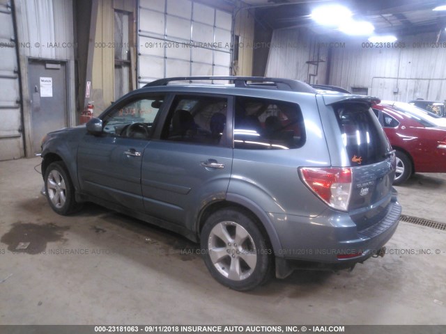 JF2SH66609H774426 - 2009 SUBARU FORESTER 2.5XT LIMITED Light Blue photo 3