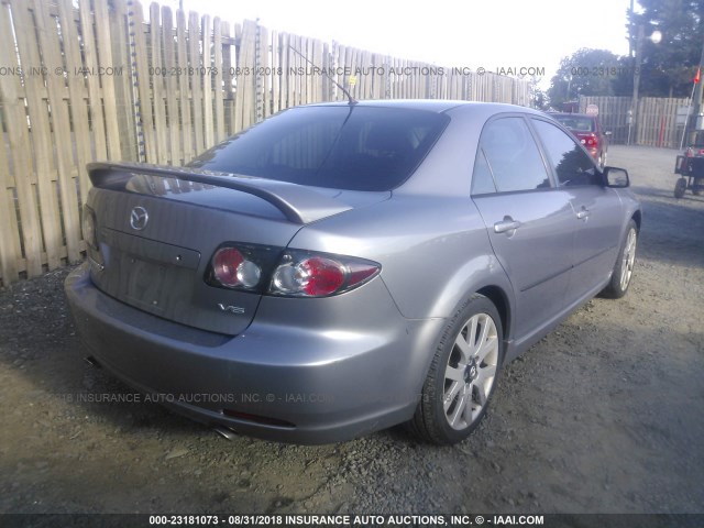 1YVHP81D875M47309 - 2007 MAZDA 6 S GRAY photo 4