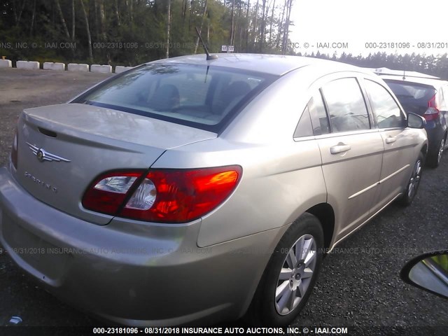 1C3LC46K28N185661 - 2008 CHRYSLER SEBRING LX BEIGE photo 4