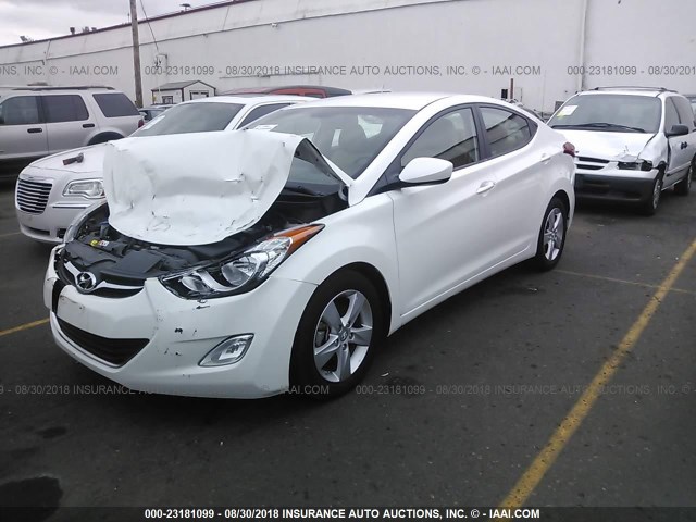 5NPDH4AE1DH327754 - 2013 HYUNDAI ELANTRA GLS/LIMITED WHITE photo 2