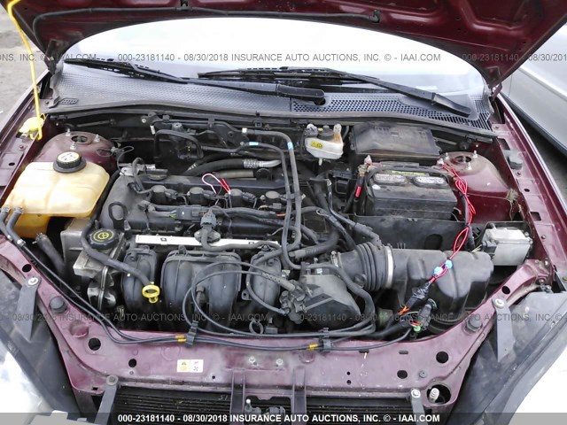 1FAFP31N87W133944 - 2007 FORD FOCUS ZX3/S/SE/SES RED photo 10