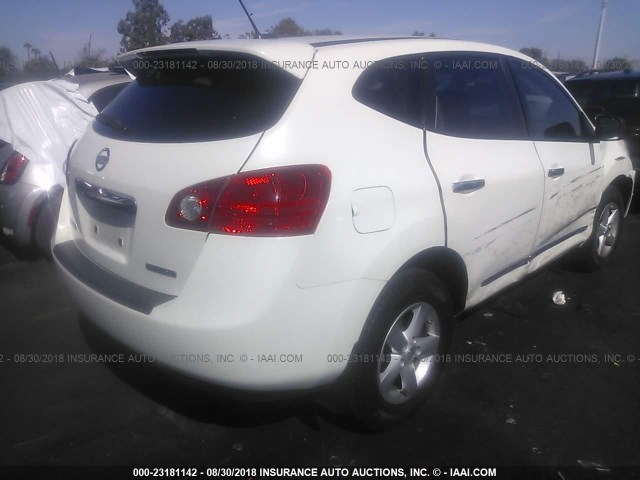 JN8AS5MTXCW255762 - 2012 NISSAN ROGUE S/SV WHITE photo 4