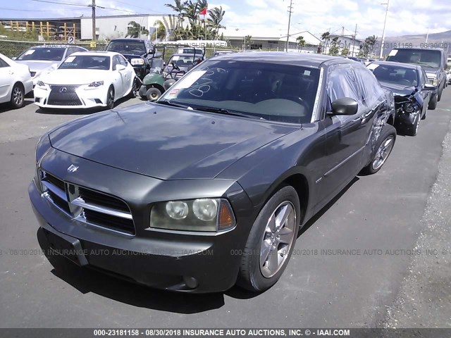 2B3KA53H68H109690 - 2008 DODGE CHARGER R/T GRAY photo 2