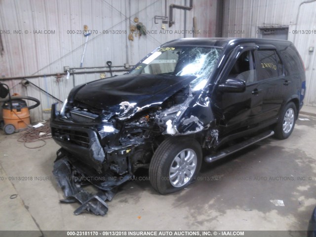 JHLRD78936C044334 - 2006 HONDA CR-V SE/EX BLACK photo 2