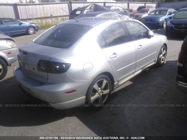 JM1BK123951228256 - 2005 MAZDA 3 S SILVER photo 4