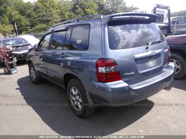 JTEEP21AX70200152 - 2007 TOYOTA HIGHLANDER SPORT/LIMITED Light Blue photo 3