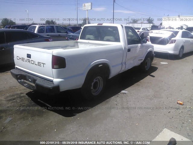 1GCCS1449YK170321 - 2000 CHEVROLET S TRUCK S10 WHITE photo 4