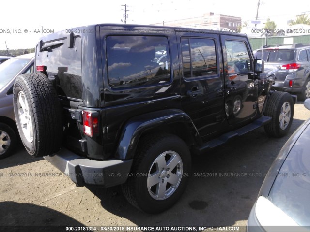 1C4HJWEG9CL226470 - 2012 JEEP WRANGLER UNLIMITE SAHARA BLACK photo 4