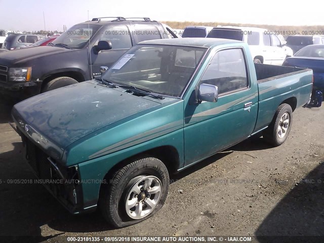 1N6SD11S4VC415117 - 1997 NISSAN TRUCK XE GREEN photo 2