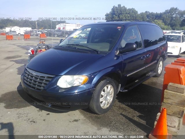 2A4GP54L46R828234 - 2006 CHRYSLER TOWN & COUNTRY TOURING BLUE photo 2