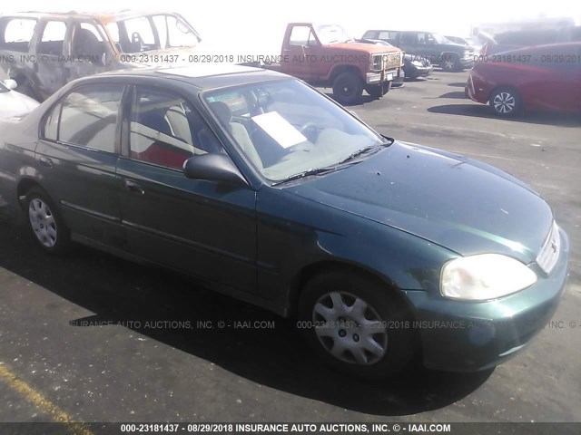 2HGEJ6614YH557668 - 2000 HONDA CIVIC SE GREEN photo 1