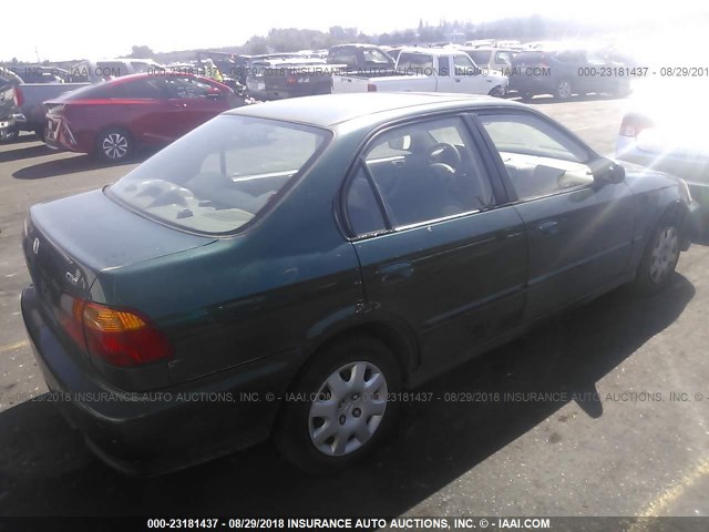 2HGEJ6614YH557668 - 2000 HONDA CIVIC SE GREEN photo 4