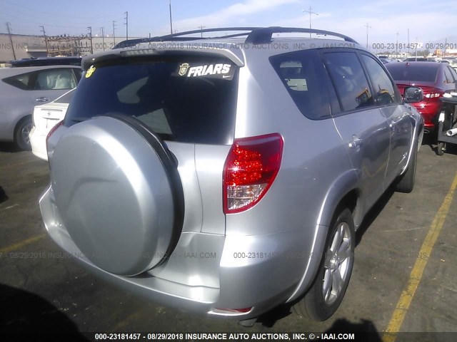 JTMZD32V985095355 - 2008 TOYOTA RAV4 SPORT SILVER photo 4