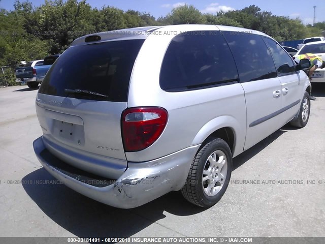 2D4GP44L03R127754 - 2003 DODGE GRAND CARAVAN SPORT SILVER photo 4